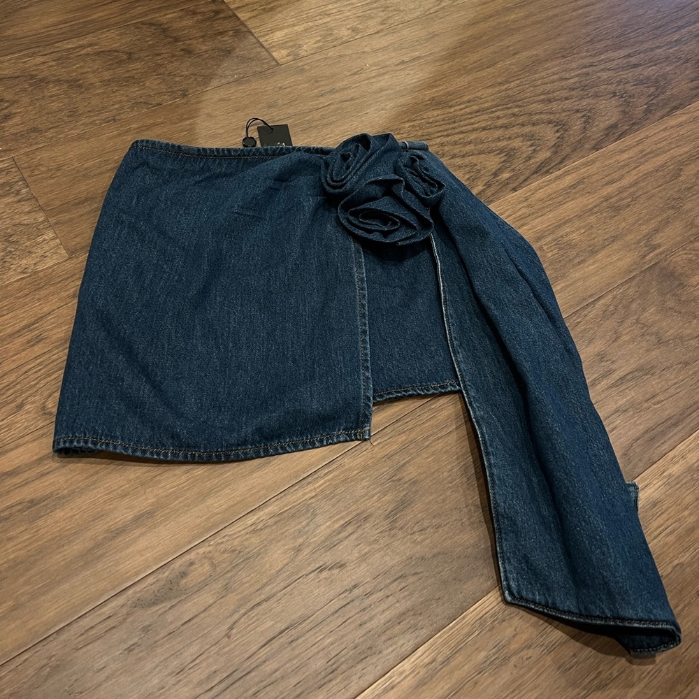 Denim mini skirt